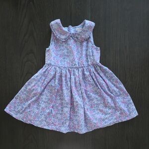 Free Add-On: Floral Cotton Toddler Dress - Purple and Pink